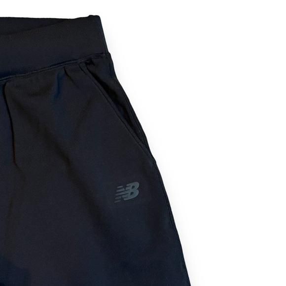 New Balance Wide Leg Crop Pants Thick Knit High Rise Pockets Retro Black Medium - Picture 5 of 8